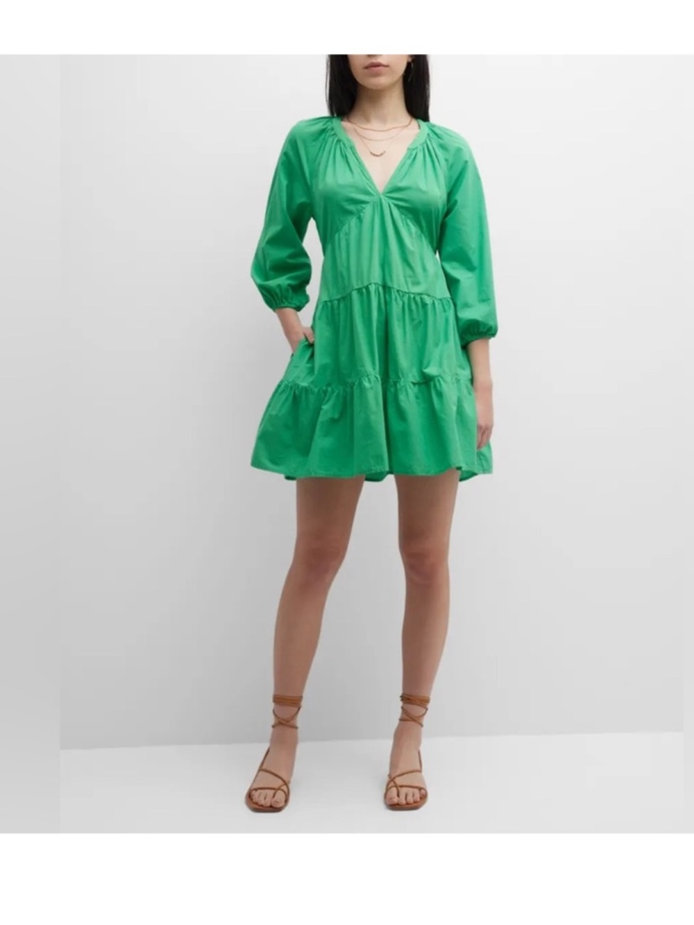 XiRENA Nadia Green Tiered Dress